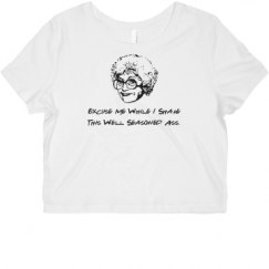 Ladies Slim Fit Crop Top Tee