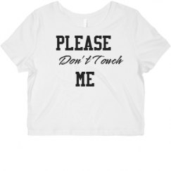 Ladies Slim Fit Crop Top Tee