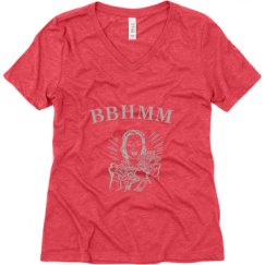 Ladies Relaxed Fit Super Soft Triblend V-Neck Tee