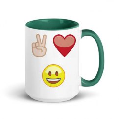 15oz Ceramic Mug with Color Inside