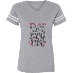 Ladies Relaxed Fit Vintage Sports Tee