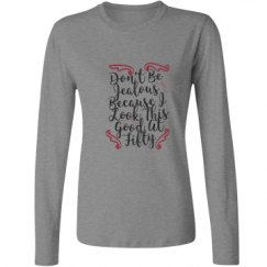 Ladies Relaxed Fit Basic Long Sleeve Tee