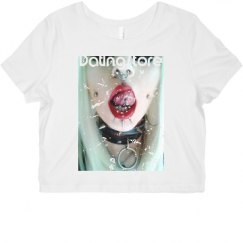 Ladies Slim Fit Crop Top Tee