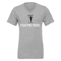 Unisex CVC Jersey V-Neck T-Shirt