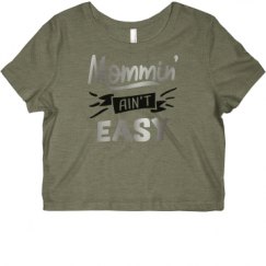 Ladies Slim Fit Crop Top Tee