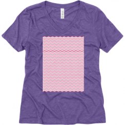 Ladies Relaxed Fit Super Soft Triblend V-Neck Tee