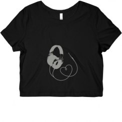 Ladies Slim Fit Crop Top Tee