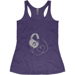 Ladies Slim Fit Super Soft Racerback Triblend Tank