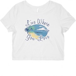 Ladies Slim Fit Crop Top Tee