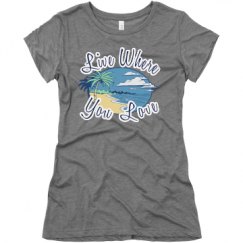 Ladies Slim Fit Super Soft Triblend Tee