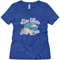 Ladies Relaxed Fit V-Neck Tee