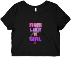 Ladies Slim Fit Crop Top Tee