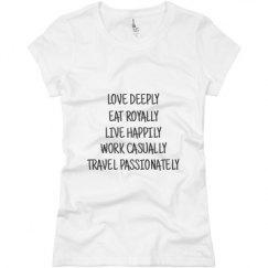 Ladies Slim Fit Basic Promo Jersey Tee