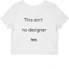 Ladies Slim Fit Crop Top Tee