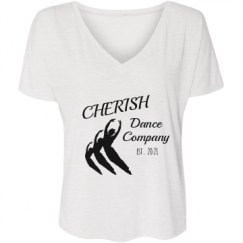 Ladies Flowy Slouchy V-Neck Tee