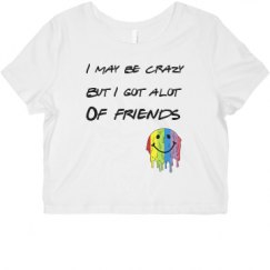 Ladies Slim Fit Crop Top Tee