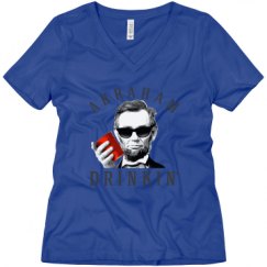 Ladies Relaxed Fit V-Neck Tee