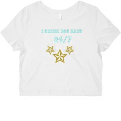 Ladies Slim Fit Crop Top Tee