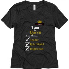 Ladies Relaxed Fit Super Soft Triblend V-Neck Tee