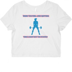 Ladies Slim Fit Crop Top Tee