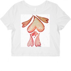 Ladies Slim Fit Crop Top Tee