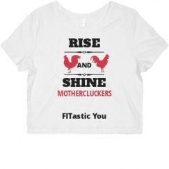 Ladies Slim Fit Crop Top Tee