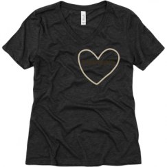 Ladies Relaxed Fit Super Soft Triblend V-Neck Tee