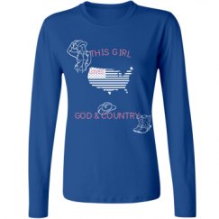 Ladies Relaxed Fit Basic Long Sleeve Tee