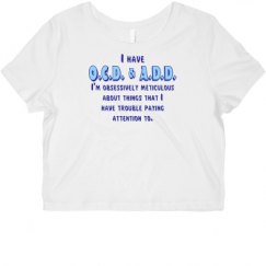 Ladies Slim Fit Crop Top Tee