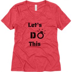 Ladies Relaxed Fit Super Soft Triblend V-Neck Tee