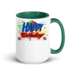 15oz Ceramic Mug with Color Inside