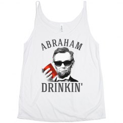 abraham lincoln drinkin' lightweight flowy tank top