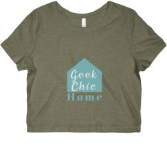 Ladies Slim Fit Crop Top Tee