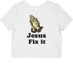 Ladies Slim Fit Crop Top Tee