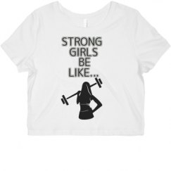 Ladies Slim Fit Crop Top Tee