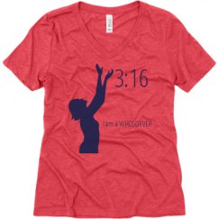 Ladies Relaxed Fit Super Soft Triblend V-Neck Tee