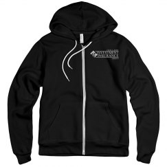 Unisex Fleece Full Zip Midweight Hoodie Black