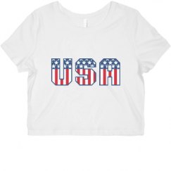 Ladies Slim Fit Crop Top Tee