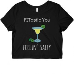 Ladies Slim Fit Crop Top Tee