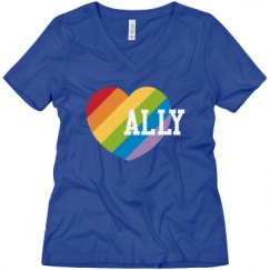 Ladies Relaxed Fit V-Neck Tee