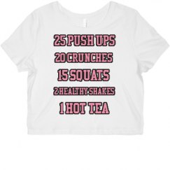 Ladies Slim Fit Crop Top Tee