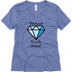 Ladies Relaxed Fit Super Soft Triblend V-Neck Tee