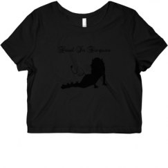 Ladies Slim Fit Crop Top Tee