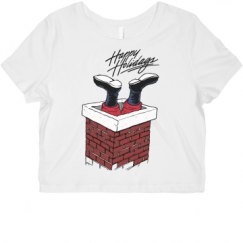 Ladies Slim Fit Crop Top Tee