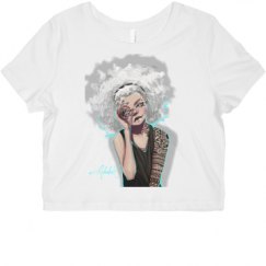 Ladies Slim Fit Crop Top Tee