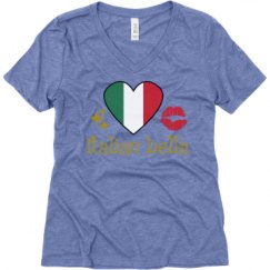 Ladies Relaxed Fit Super Soft Triblend V-Neck Tee