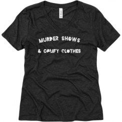 Ladies Relaxed Fit Super Soft Triblend V-Neck Tee