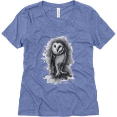 Ladies Relaxed Fit Super Soft Triblend V-Neck Tee