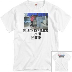 White tee w/voting #3 graphic 