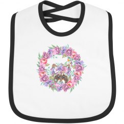 cute raccoon with flowers